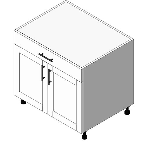 View Cabinet Revit Object: OBD 1 Drawer+ 2 Door