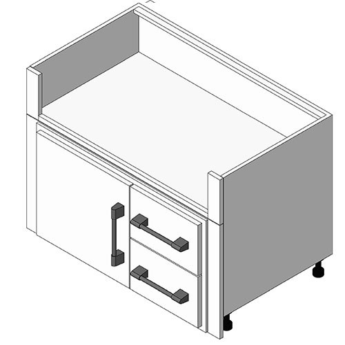 View Cabinet Revit Object: OGFXX00 Under Grill Fridge Grill Base