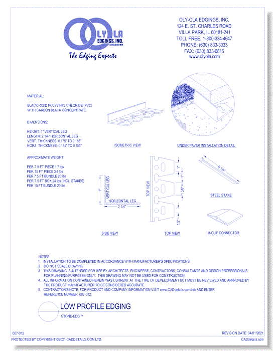 Stone-Edg™ - 1" High Edging