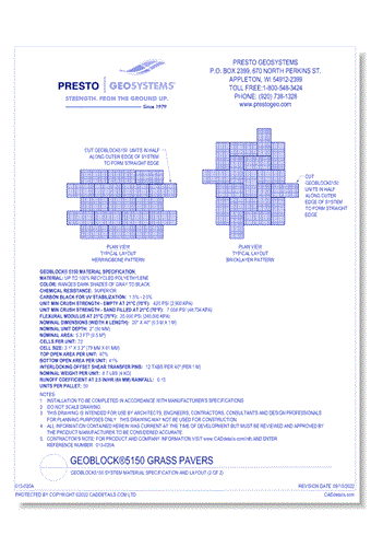 Geoblock5150 System Material Specification and Layout (2 of 2)