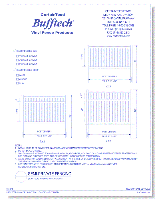 Bufftech: Imperial Vinyl Fencing