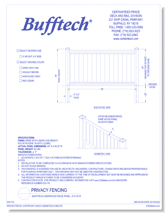 Bufftech: Sherwood (4' x 8')