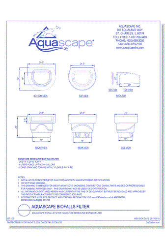 Aquascape BioFalls Filter: Signature Series 2500 BioFalls Filter