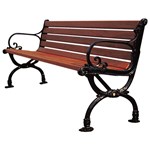 View UF1996 - Old Forge Series Bench with Armrest