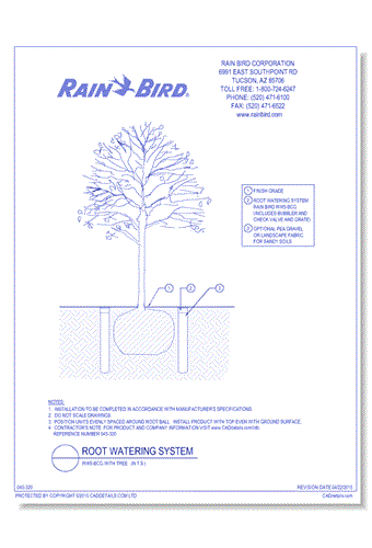 Root Watering System - RWS-BCG with tree