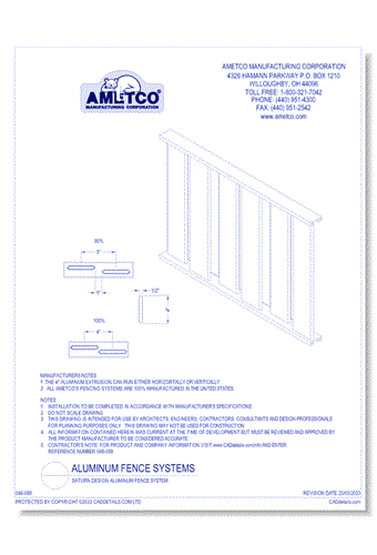 Saturn Design Aluminum Fence System