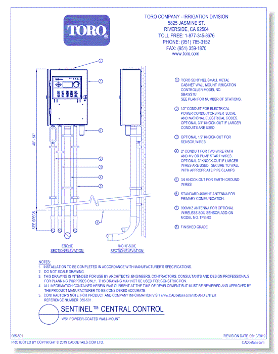 WS1 Powder-Coated Wall-Mount 