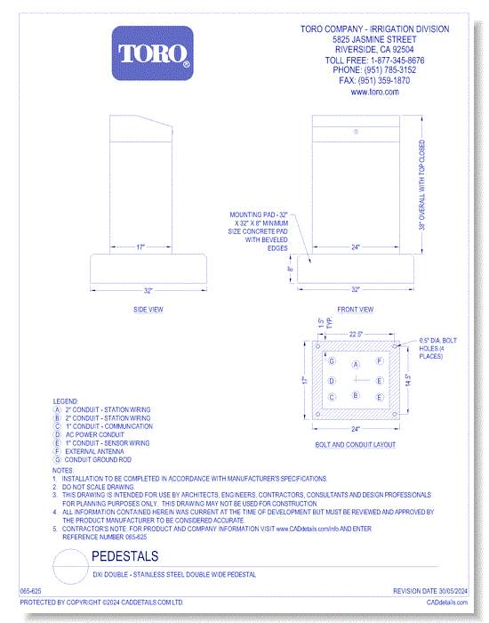 DXi DOUBLE - Stainless Steel Double Wide Pedestal