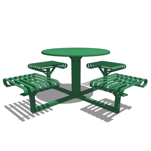 CAD Drawings BIM Models Huntco Site Furnishings Paulina Seats & Table