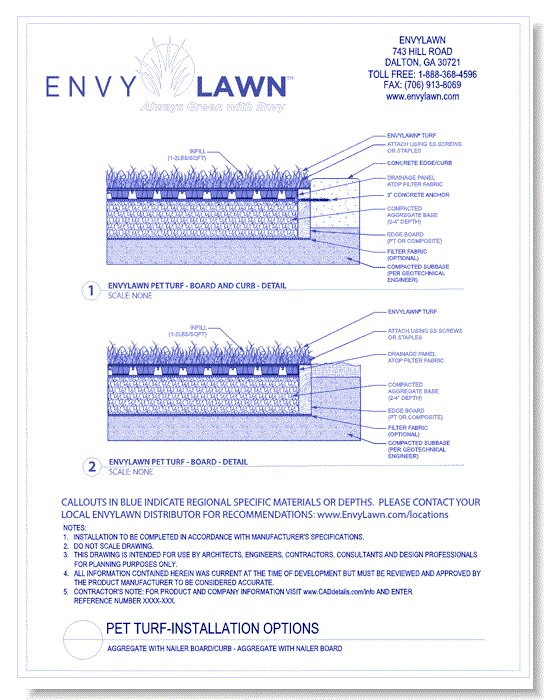 Installation Detail - Board with Curb