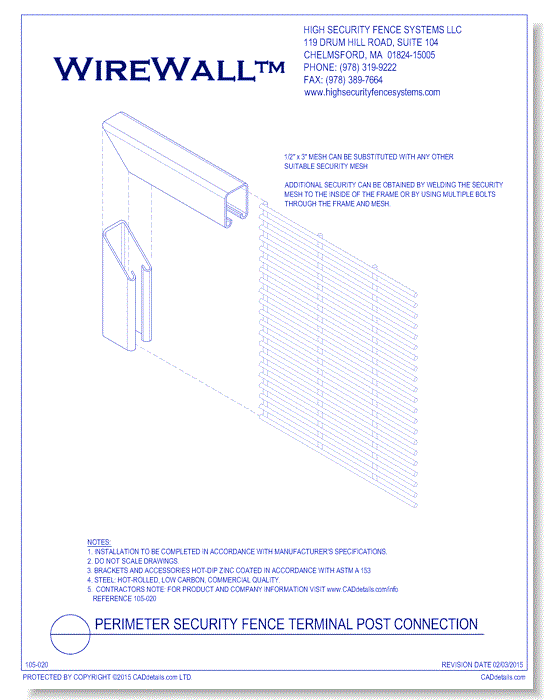 Styles of Fencing: Perimeter Security Fence Terminal Post Connection