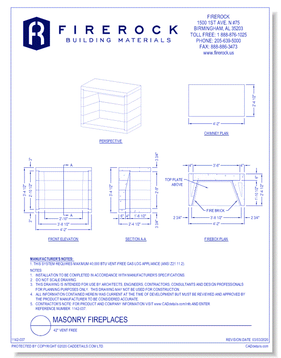 42'' Vent Free