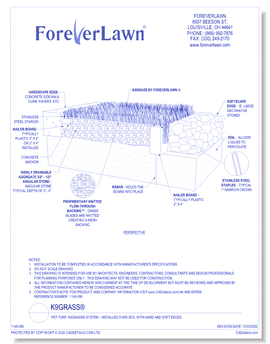 Pet Turf: K9Grass® System - Installed Over Soil With Hard And Soft Edges