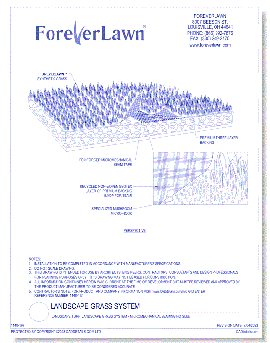 Landscape Turf: Landscape Grass System - Micromechanical Seaming No Glue