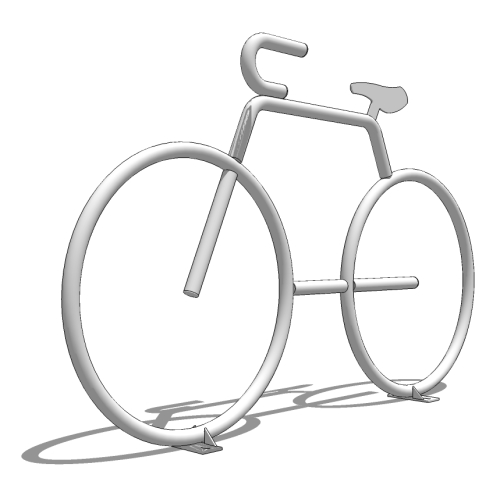 CAD Drawings BIM Models Dero Bike Rack Co. Bike Rack with Surface Mount