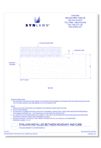 SYNLawn Adhered to Concrete / Asphalt