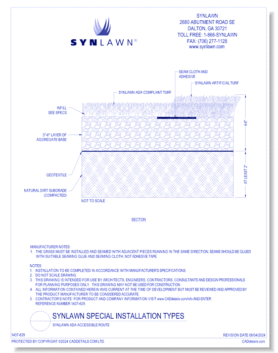 SYNLawn Special Installation Types - Synlawn ADA Accessible Route