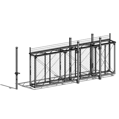 Fortress Box Frame Cantilever Slide Gate - Chain Link