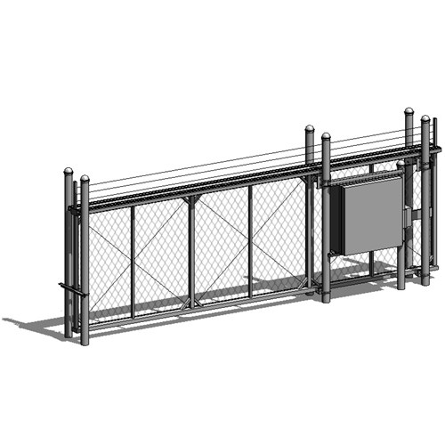 TIGER Cantilever Slide Gate, Operator & Lock System - Ornamental