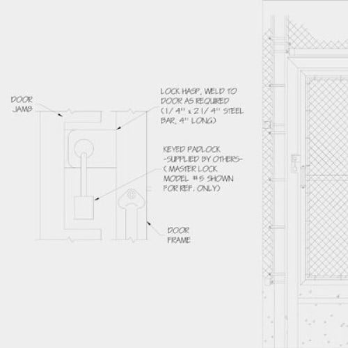 CAD Drawings TYMETAL 2150 Style D: Pre-hung Pedestrian Swing Gate