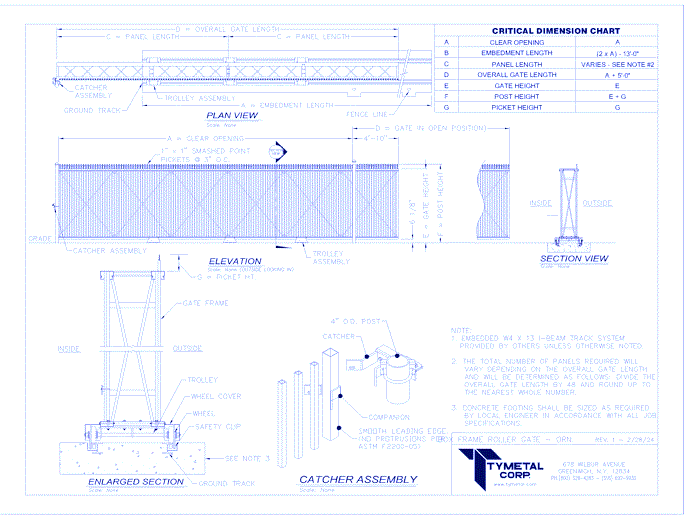 Box Frame Roller Gate (Manual Operation) - Ornamental