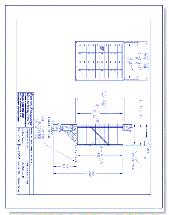 450 Front Loading (N1004508) - 39 Door Unit, 10 High