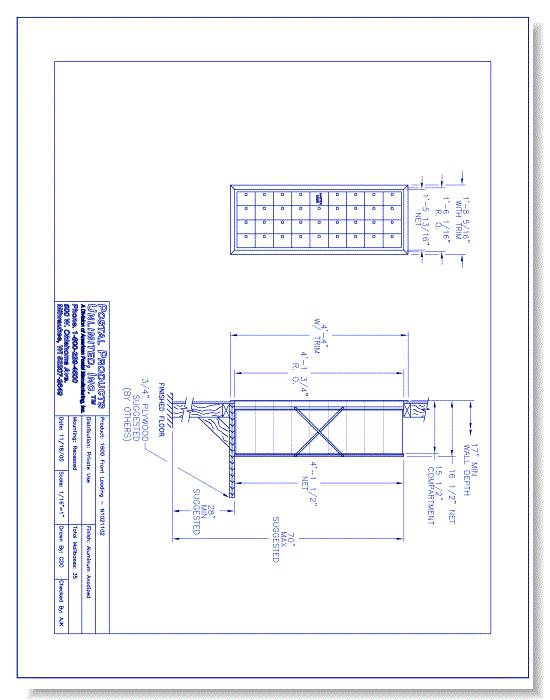 1600 Front Loading (N1021102) - 35 Door Unit, 9 high