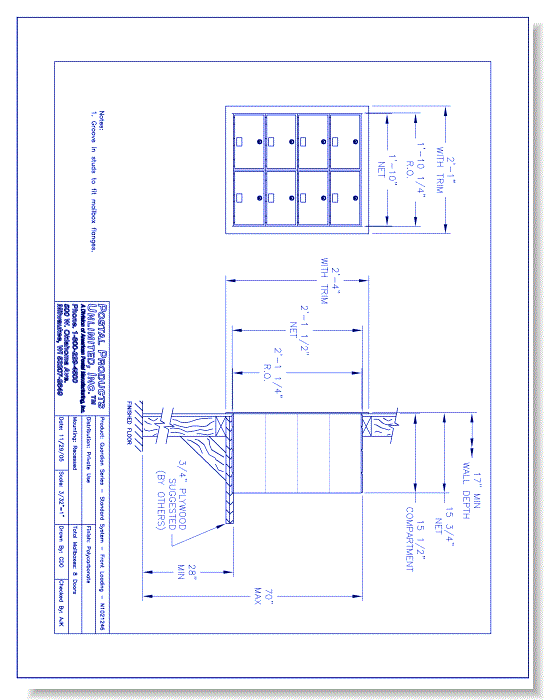 Guardian Series Front Loading (N1021246) - 8 Door Unit