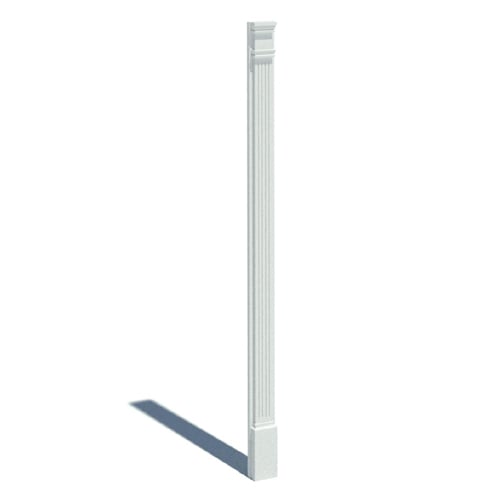 PIL7x90: Pilaster Fluted Mld Plinth 90x7x2-1/2 Smooth