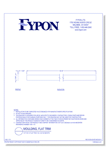 FLT159-16: Flat Trim 1x5-1/2x192 Smooth