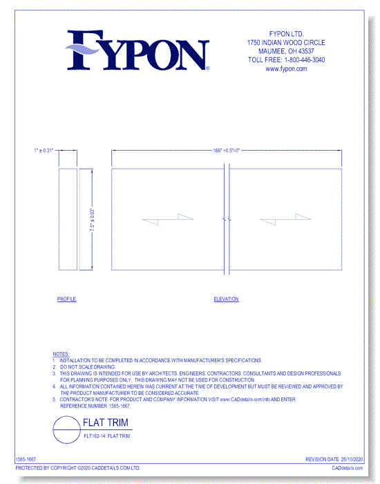 FLT162-14: Flat Trim