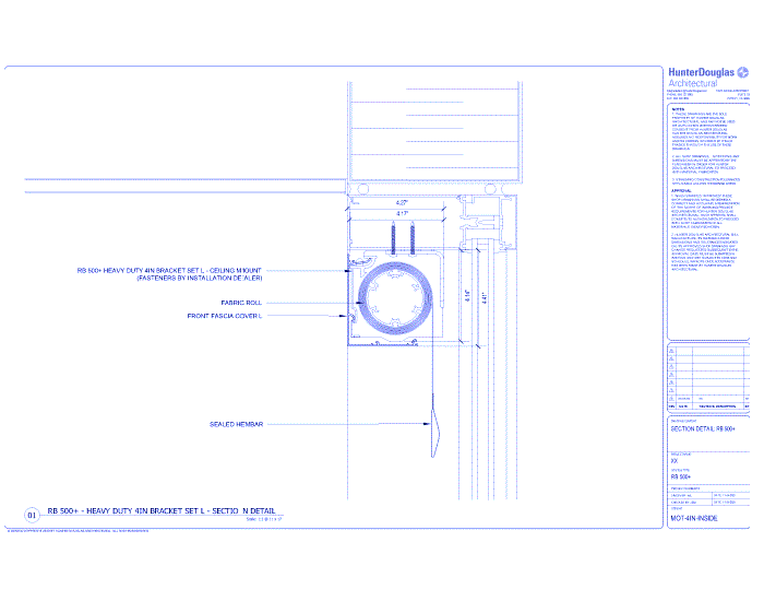 Heavy Duty Automated: 4IN Fascia Bracket – Inside Mount