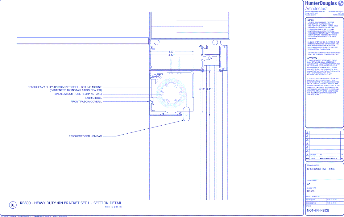 Heavy Duty Automated: 4IN Fascia Bracket – Inside Mount