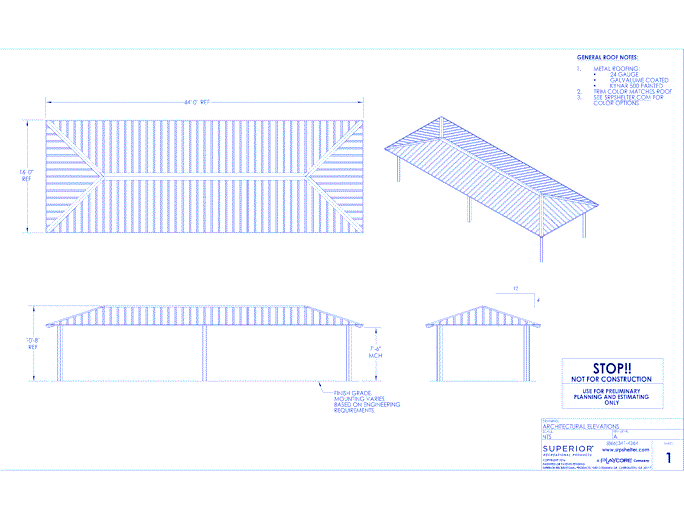 16' x 44' Hip End Shelter