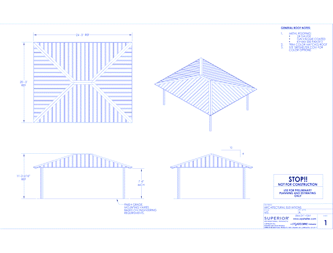 20' x 24' Hip End Shelter