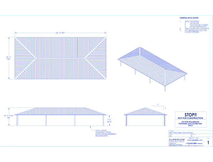 30' x 64' Hip End Shelter