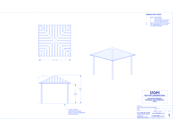 12' x 12' Square Shelter