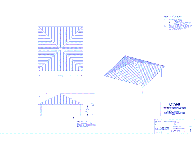 30' x 30' Square Shelter