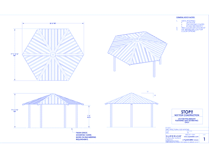 20' Hexagonal Shelter