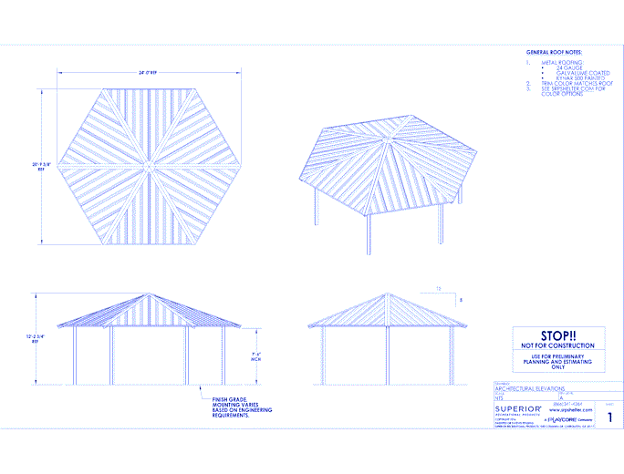 24' Hexagonal Shelter