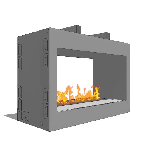 Fire Ribbon Vent Free 3' Vu Thru Fireplace ( Model 54 )