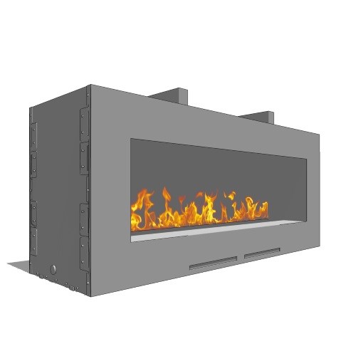 Fire Ribbon Vent Free 4' Vu Thru Fireplace ( Model 59 )