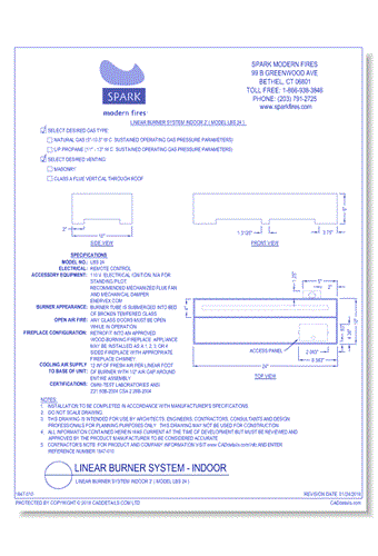 Linear Burner System Indoor 2' ( Model LBS 24 )