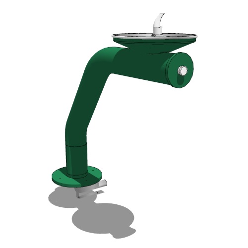 Model 3380:  ADA Outdoor Steel Pedestal Drinking Fountain