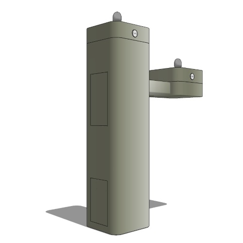 Model 3602FR: ADA Outdoor Freeze-Resistant Stainless-Steel Hi-Lo Pedestal Drinking Fountain