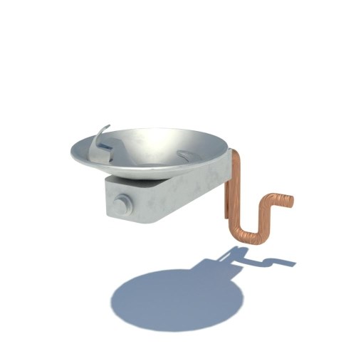 Model 1001MS/1001HPSMS: Wall Mounted ADA Drinking Fountain with Mounting System