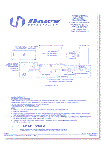 Model 9321: Instantaneous Indoor Electric Water Tempering System 