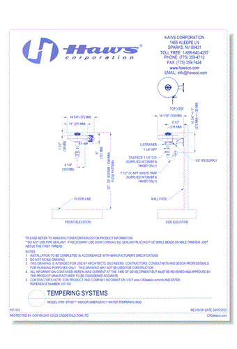 Model 8780: ePOD™ Indoor Emergency Water Tempering Skid