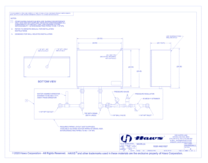 Model 9327: Instantaneous Indoor Electric Water Tempering System