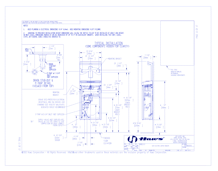 Model 1210S/1210SF: Wall Mounted ADA Bottle Filler